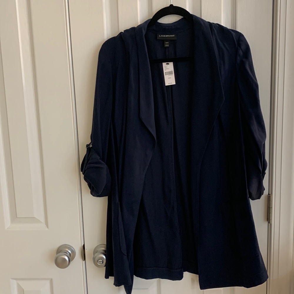NWT 14/16 Lane Bryant Navy light weight jacket